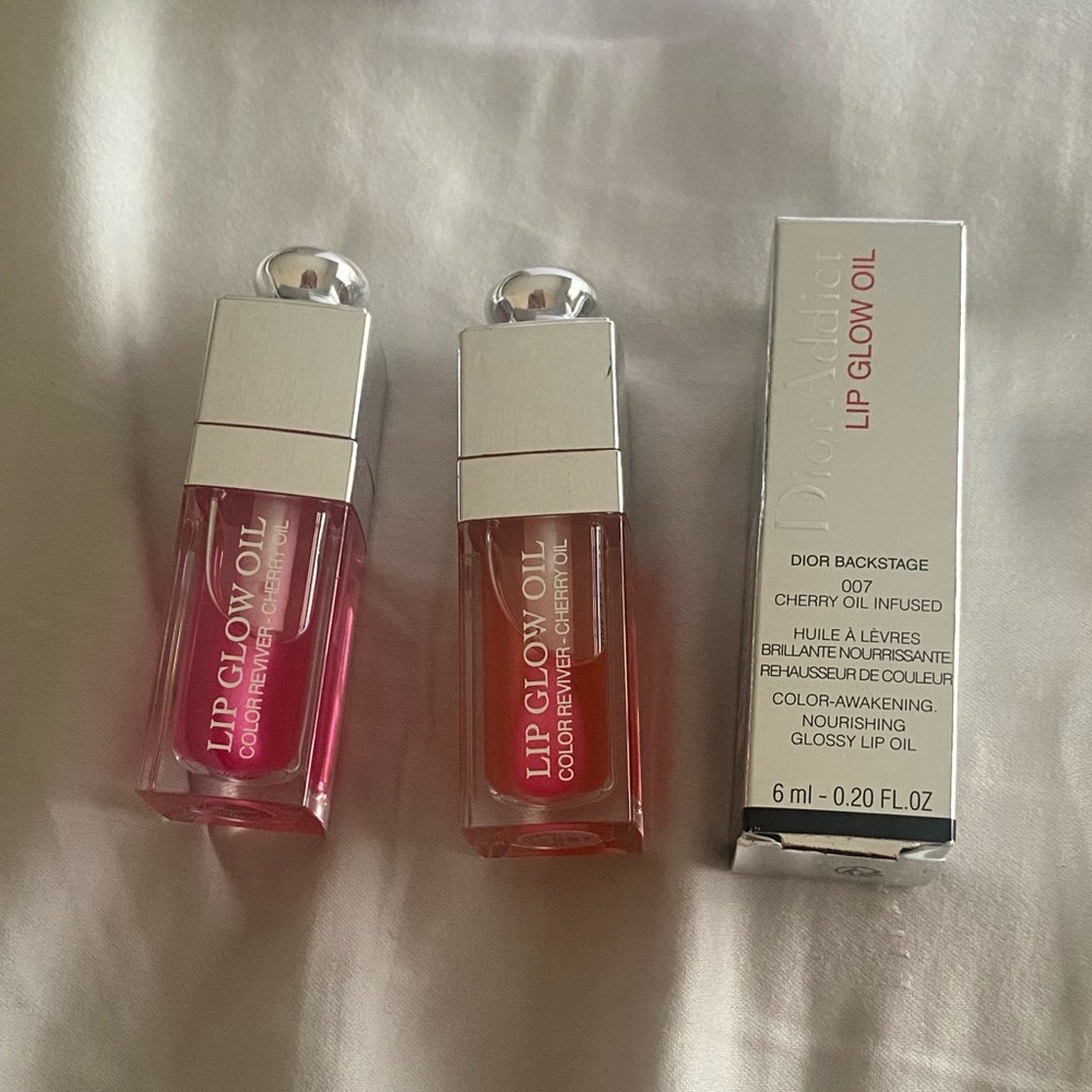2 Dior lip oils shades 001 and 007